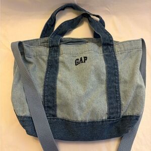 GAP Two-Tone Blue Denim Tote